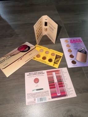 Makeup Sample Lot- Foundations & 1 Lip- BareMinerals, Urban Decay, TirTir, NYX